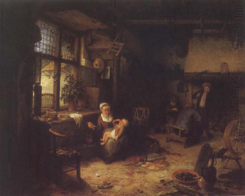 Adriaen van ostade Interior with Peasants china oil painting image